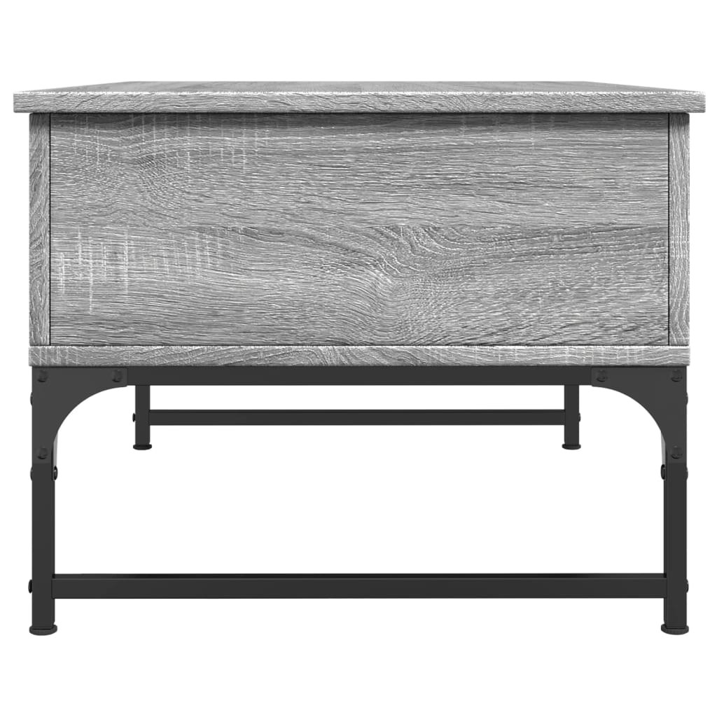 Table basse sonoma gris 70x50x40 cm bois d’ingénierie et métal - Tables basses