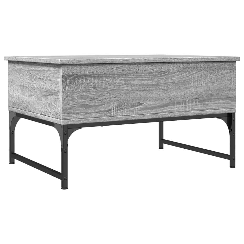 Table basse sonoma gris 70x50x40 cm bois d’ingénierie et métal - Tables basses