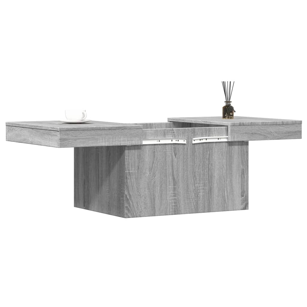 Table basse sonoma gris 80x55x40 cm bois d’ingénierie - Tables basses