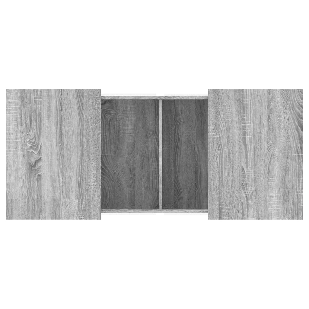 Table basse sonoma gris 80x55x40 cm bois d’ingénierie - Tables basses