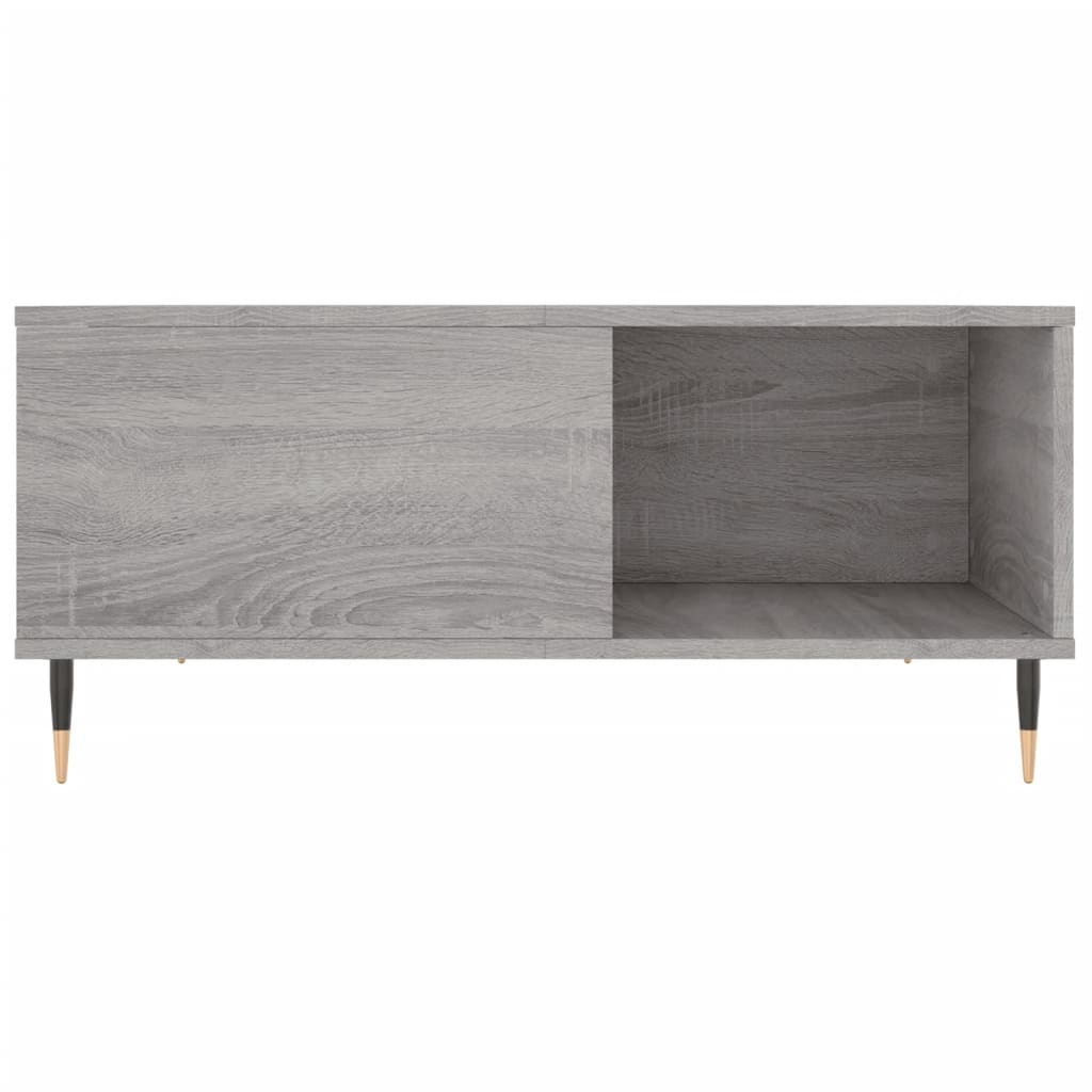 Table basse sonoma gris 80x80x36,5 cm bois d’ingénierie - Tables basses