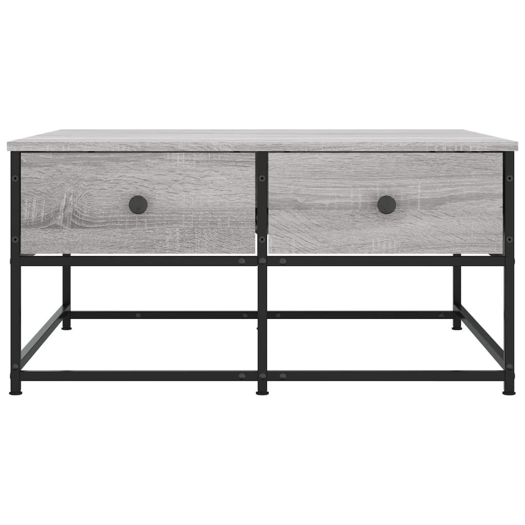 Table basse sonoma gris 80x80x40 cm bois d’ingénierie - Tables basses