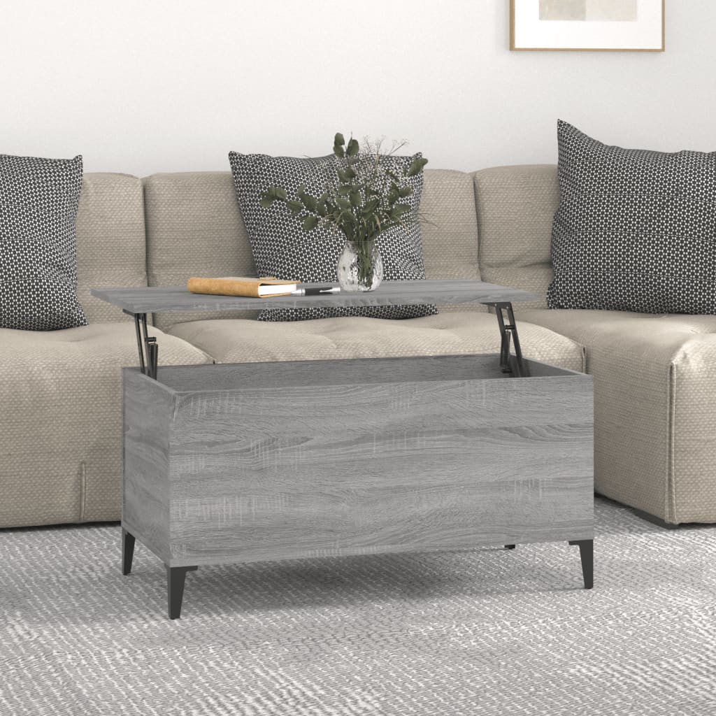 Table basse Sonoma gris 90x44,5x45 cm Bois d’ingénierie - Tables basses