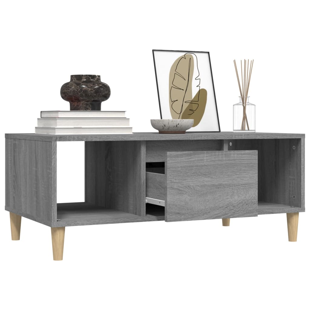 Table basse Sonoma gris 90x50x36,5 cm Bois d’ingénierie - Tables basses
