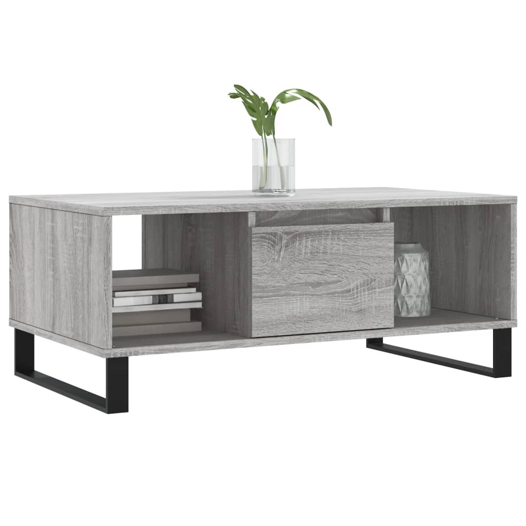 Table basse Sonoma gris 90x50x36,5 cm Bois d’ingénierie - Tables basses