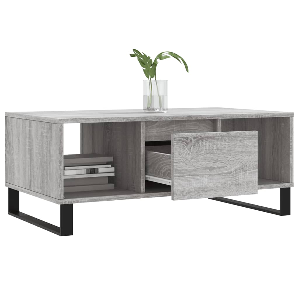 Table basse Sonoma gris 90x50x36,5 cm Bois d’ingénierie - Tables basses