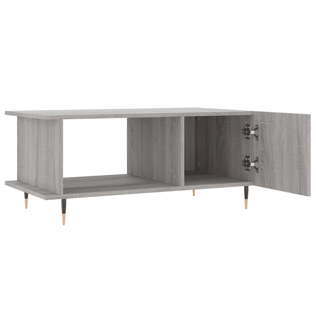 Table basse sonoma gris 90x50x40 cm bois d’ingénierie - Tables basses