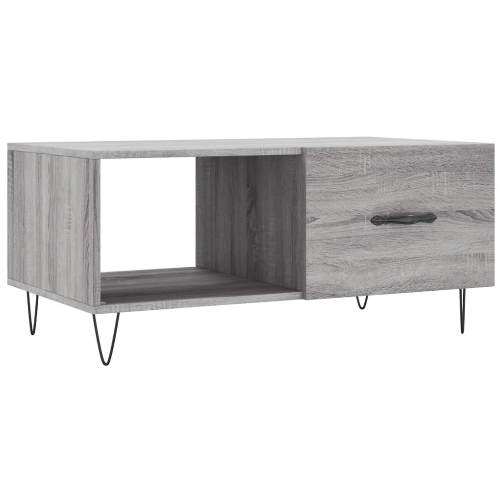 Table basse sonoma gris 90x50x40 cm bois d’ingénierie - Tables basses