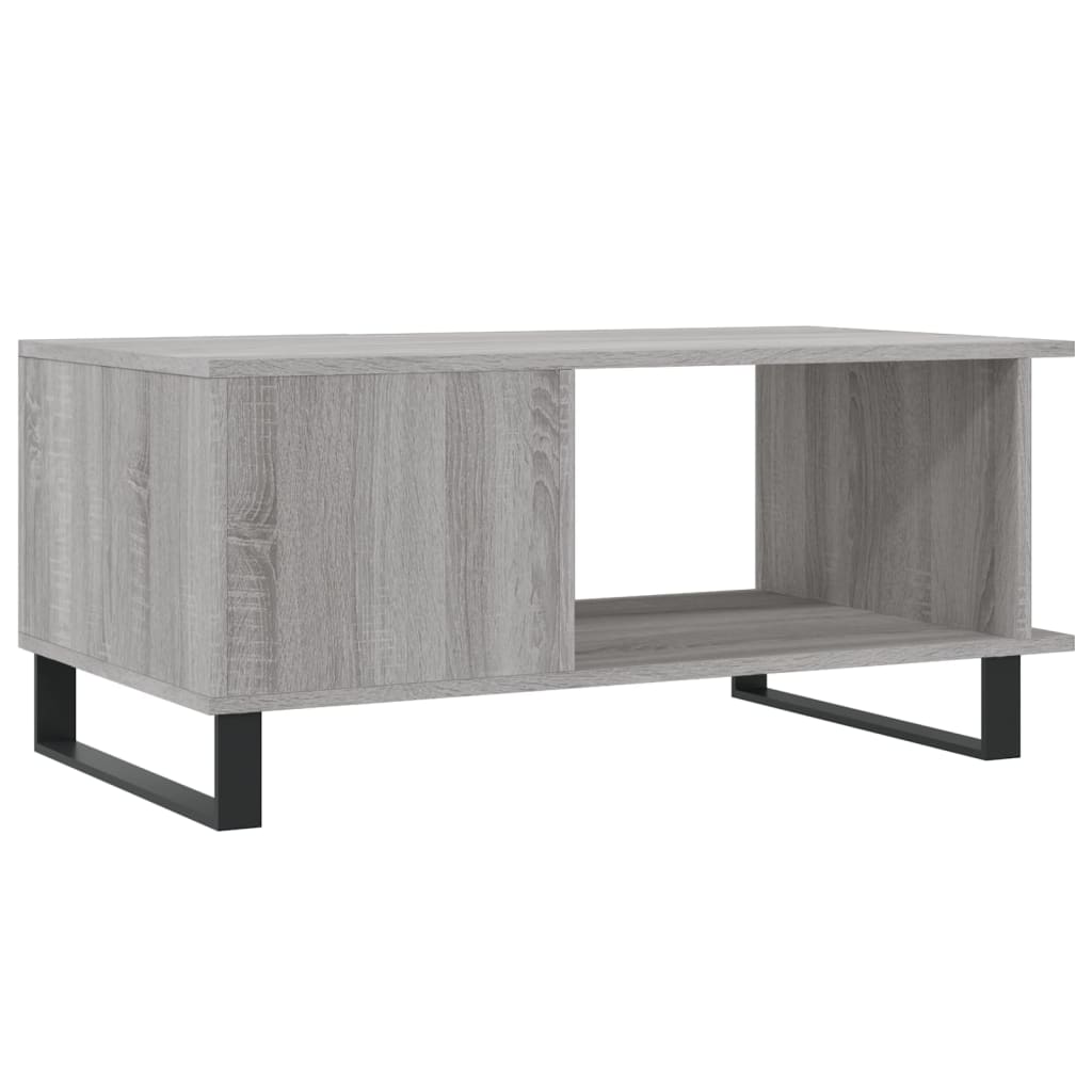 Table basse sonoma gris 90x50x40 cm bois d’ingénierie - Tables basses