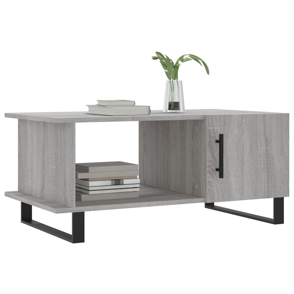 Table basse sonoma gris 90x50x40 cm bois d’ingénierie - Tables basses
