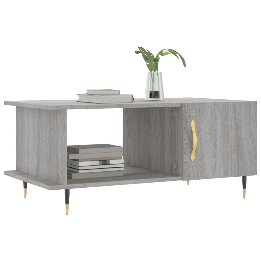 Table basse sonoma gris 90x50x40 cm bois d’ingénierie - Tables basses