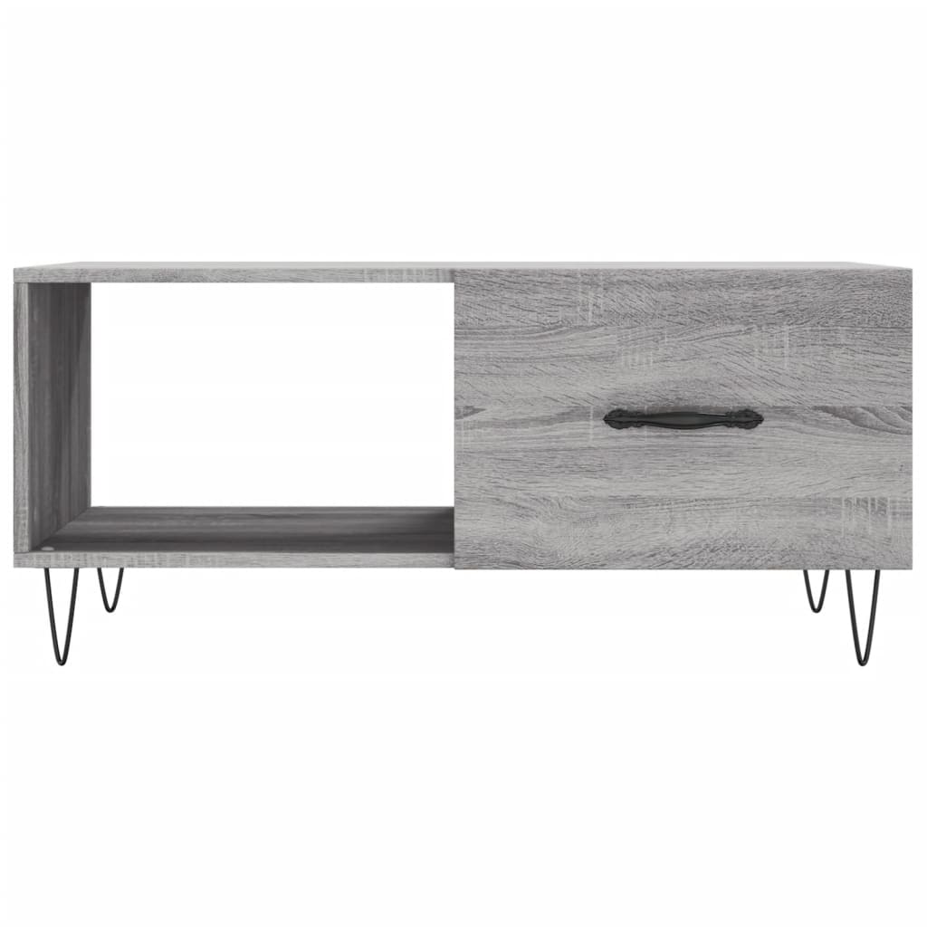 Table basse sonoma gris 90x50x40 cm bois d’ingénierie - Tables basses