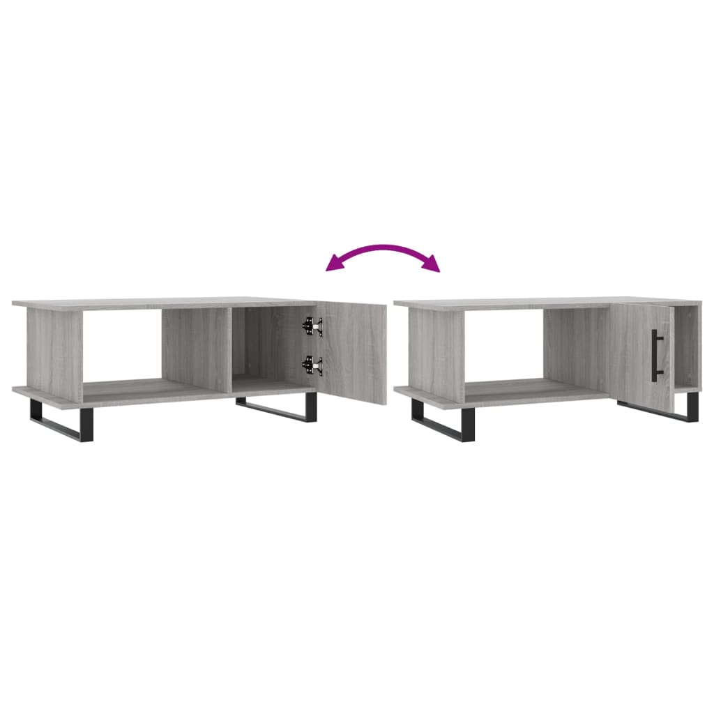 Table basse sonoma gris 90x50x40 cm bois d’ingénierie - Tables basses