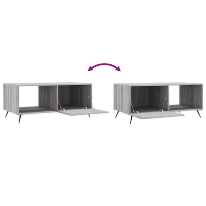 Table basse sonoma gris 90x50x40 cm bois d’ingénierie - Tables basses