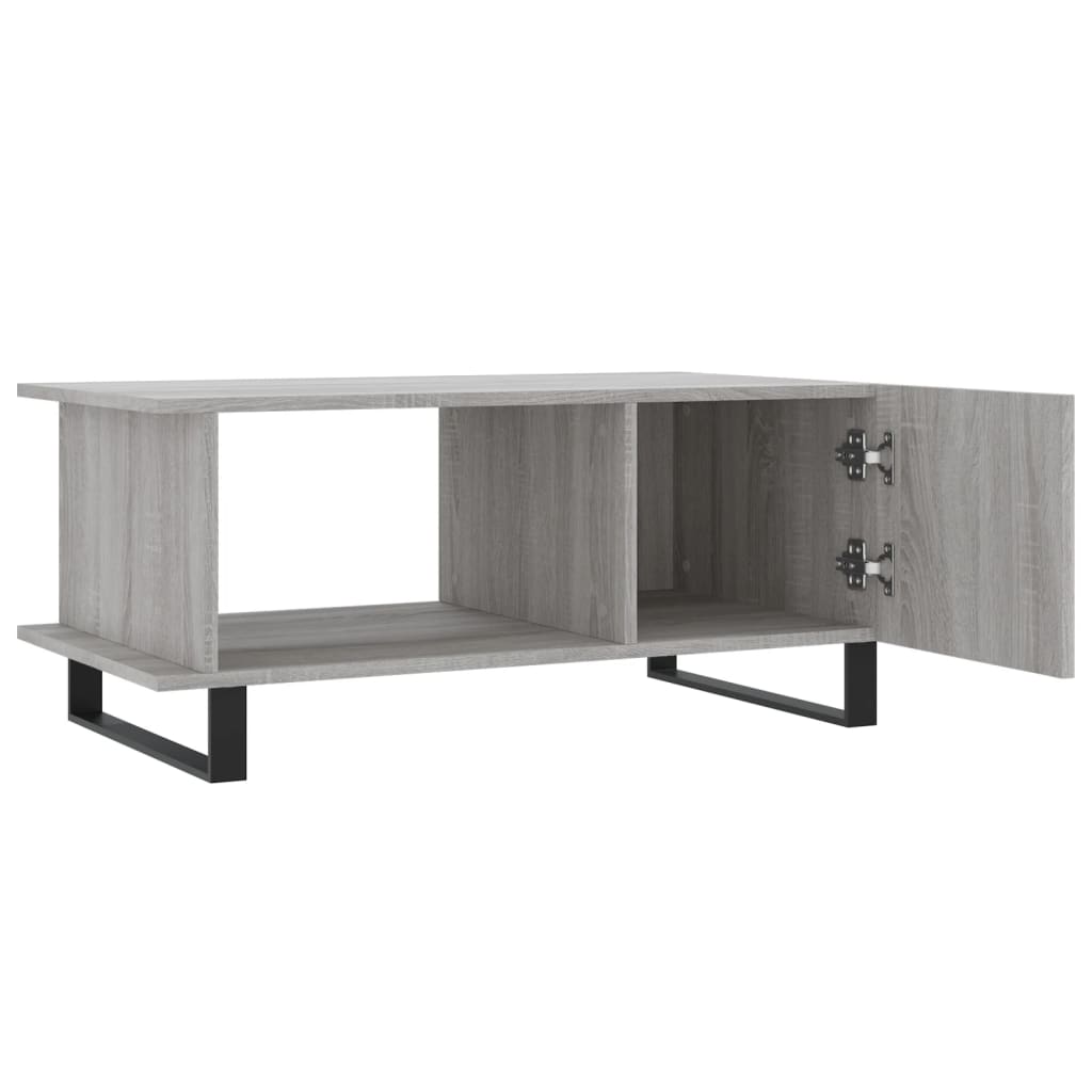 Table basse sonoma gris 90x50x40 cm bois d’ingénierie - Tables basses