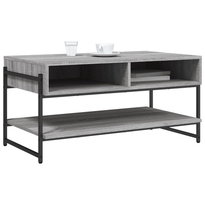 Table basse sonoma gris 90x50x45 cm bois d’ingénierie - Tables basses