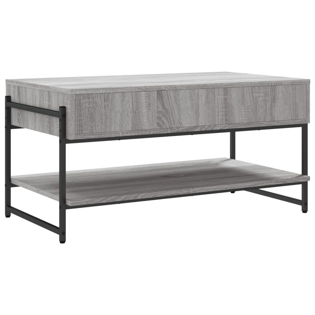 Table basse sonoma gris 90x50x45 cm bois d’ingénierie - Tables basses