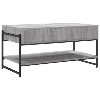 Table basse sonoma gris 90x50x45 cm bois d’ingénierie - Tables basses