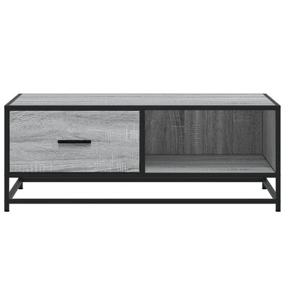 Table basse sonoma gris 90x57x35 cm bois d’ingénierie et métal - Tables basses