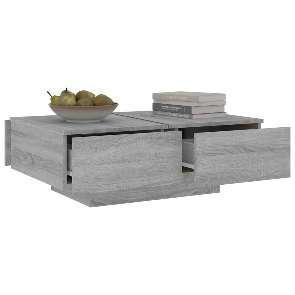 Table basse Sonoma gris 90x60x31 cm Bois d’ingénierie - Tables basses