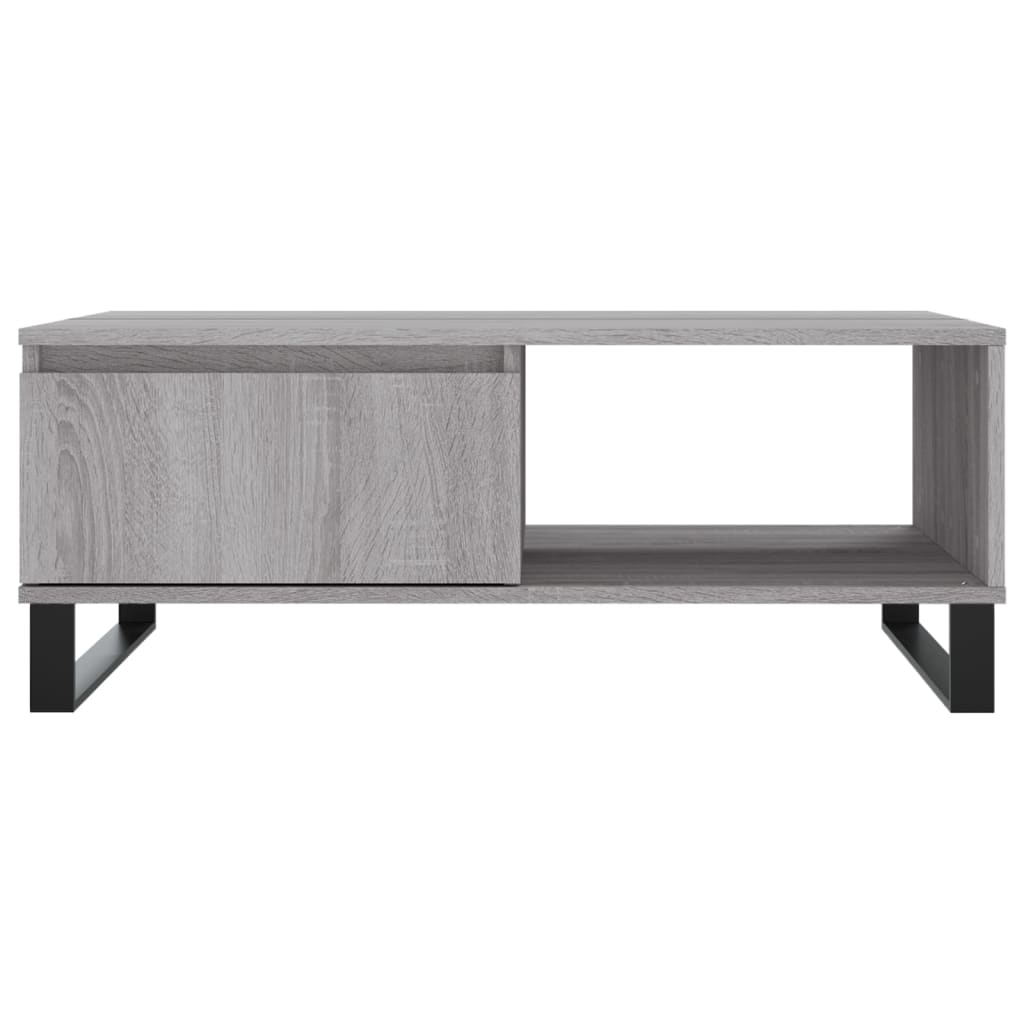Table basse sonoma gris 90x60x35 cm bois d’ingénierie - Tables basses