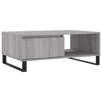 Table basse sonoma gris 90x60x35 cm bois d’ingénierie - Tables basses