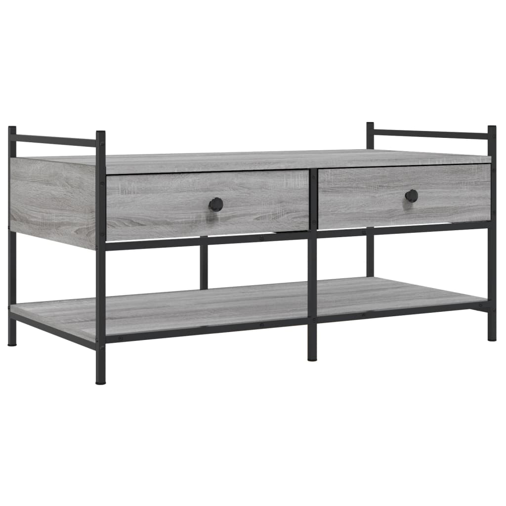 Table basse sonoma gris 99x50x50 cm bois d’ingénierie - Tables basses