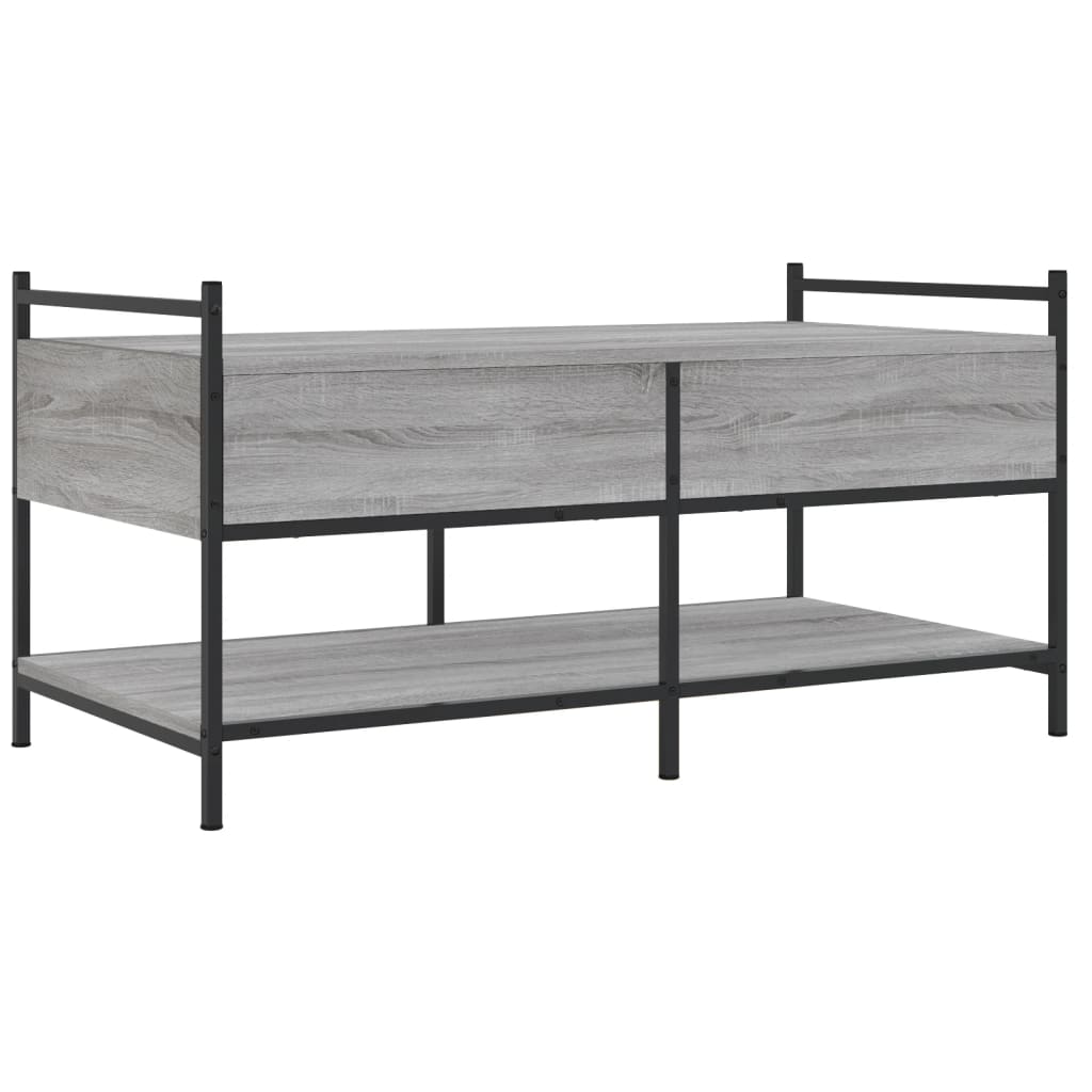 Table basse sonoma gris 99x50x50 cm bois d’ingénierie - Tables basses
