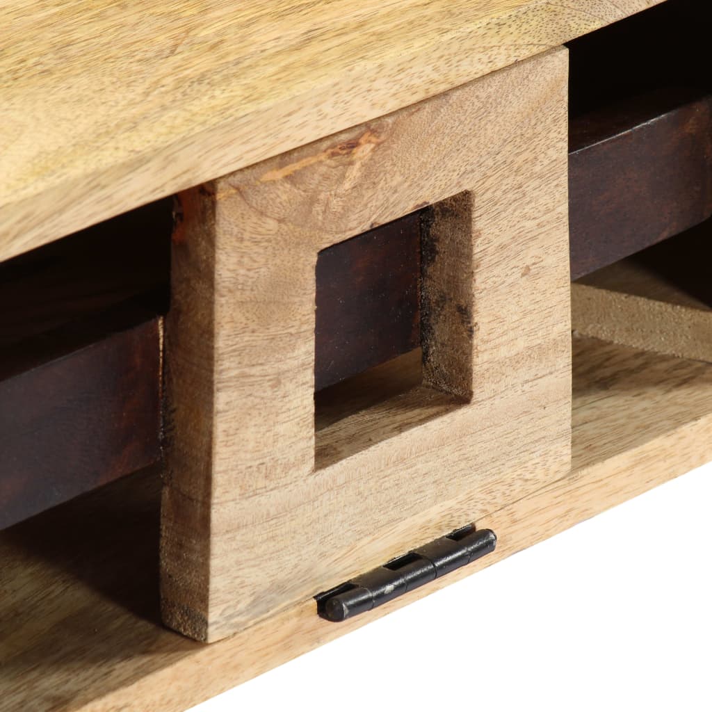 Table basse Style cassette 100x52x45 cm Bois de manguier massif - Tables basses