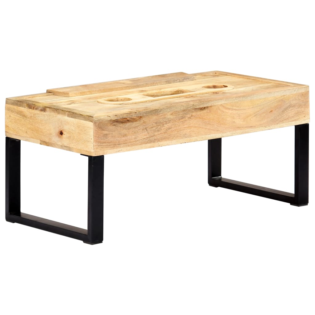 Table basse Style cassette 100x52x45 cm Bois de manguier massif - Tables basses