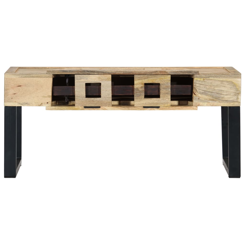 Table basse Style cassette 100x52x45 cm Bois de manguier massif - Tables basses