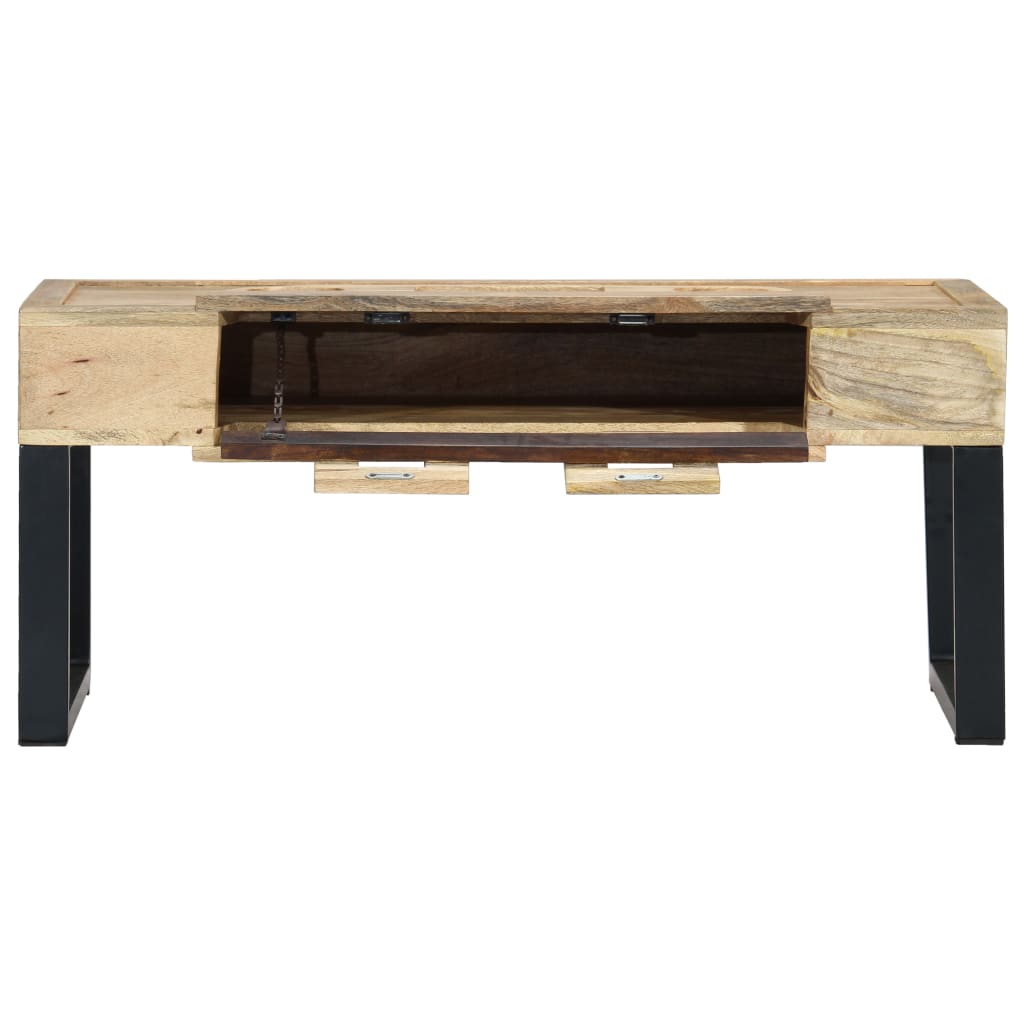 Table basse Style cassette 100x52x45 cm Bois de manguier massif - Tables basses