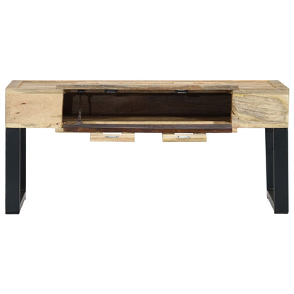 Table basse Style cassette 100x52x45 cm Bois de manguier massif - Tables basses