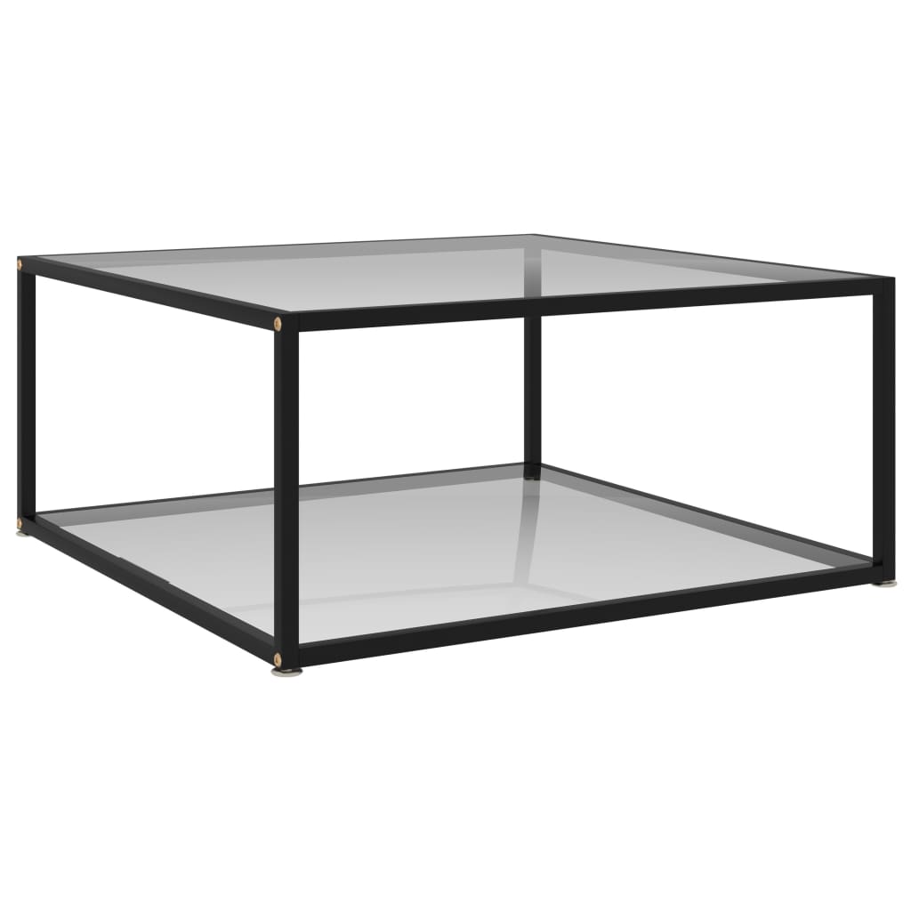 Table basse Transparent 80x80x35 cm Verre trempé - Tables basses