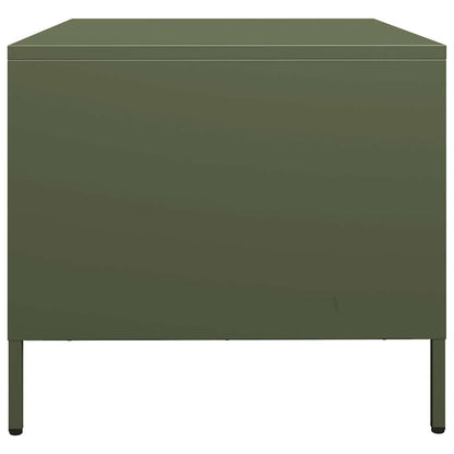 Table basse vert olive 101,5x50x43,5 cm acier laminé à froid - Tables basses