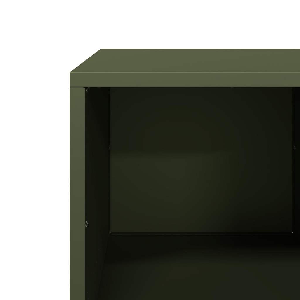 Table basse vert olive 101,5x50x43,5 cm acier laminé à froid - Tables basses