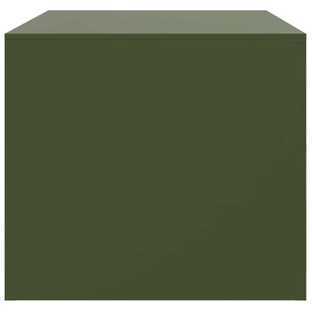 Table basse vert olive 67x50x44 cm acier - Tables basses