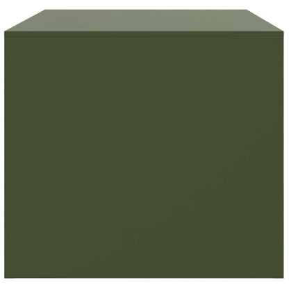 Table basse vert olive 67x50x44 cm acier - Tables basses