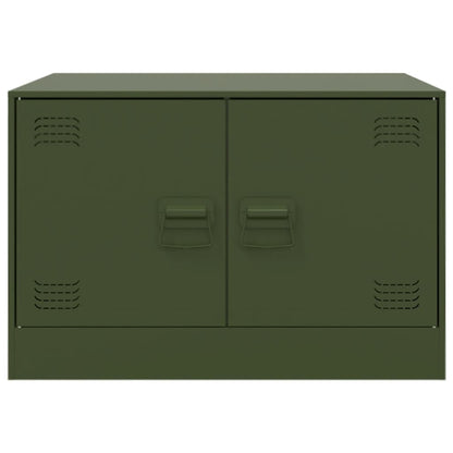 Table basse vert olive 67x50x44 cm acier - Tables basses