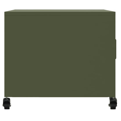 Table basse vert olive 68x50x43,5 cm acier - Tables basses