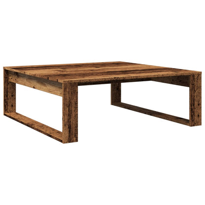 Table basse vieux bois 100x100x35 cm bois d’ingénierie - Tables basses