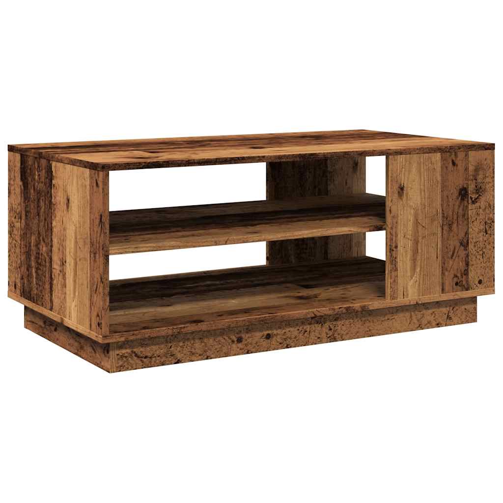 Table basse vieux bois 102x55x43 cm bois d’ingénierie - Tables basses