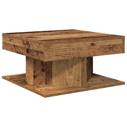 Table basse vieux bois 55x55x30 cm bois d’ingénierie - Tables basses