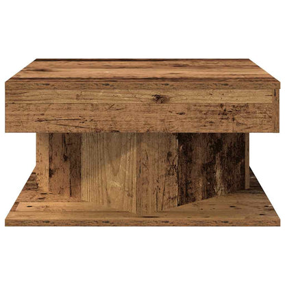 Table basse vieux bois 55x55x30 cm bois d’ingénierie - Tables basses