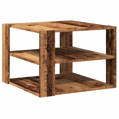 Table basse vieux bois 58x58x40 cm bois d’ingénierie - Tables basses
