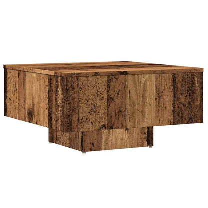 Table basse vieux bois 60x60x31,5 cm bois d’ingénierie - Tables basses