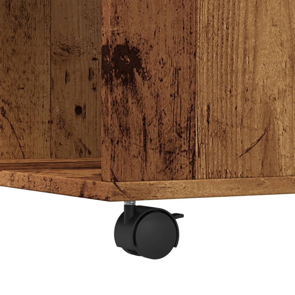 Table basse vieux bois 80x80x40 cm bois d’ingénierie - Tables basses