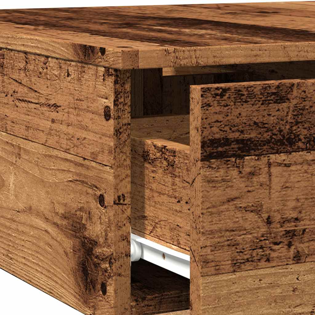 Table basse vieux bois 90x60x31 cm bois d’ingénierie - Tables basses