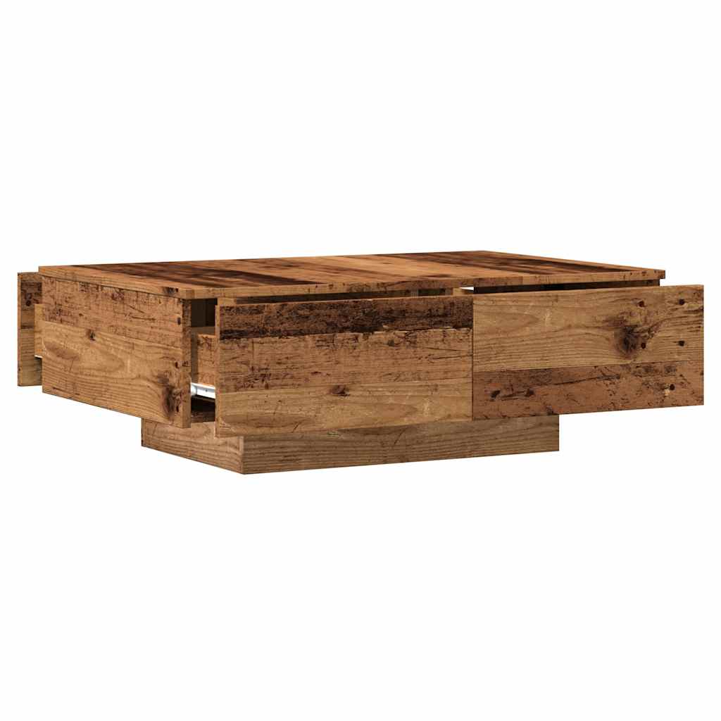 Table basse vieux bois 90x60x31 cm bois d’ingénierie - Tables basses