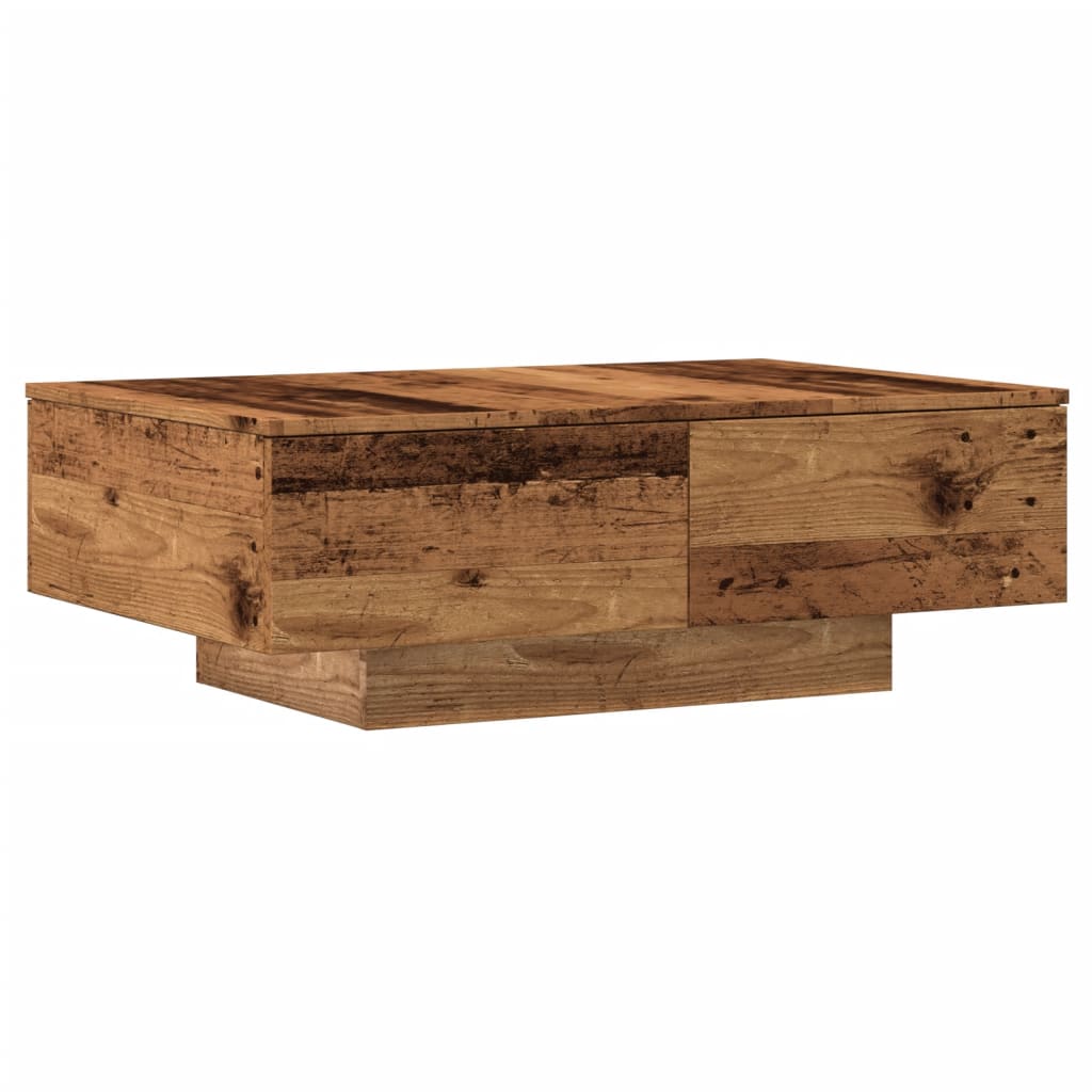 Table basse vieux bois 90x60x31 cm bois d’ingénierie - Tables basses